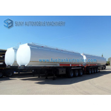 4 Axls 56 M3 Carbon Steel Fuel Oil Tank Semi Trailer / Tank Trailer and Fuel Trailer with 5 Compartments